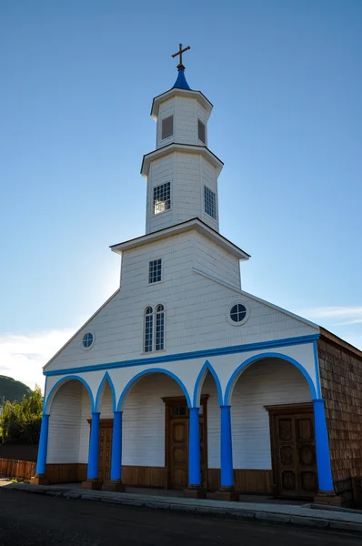 Gorgeous Colored and Wooden Churches, Chiloe Island, Chile — Stock Photo, Image