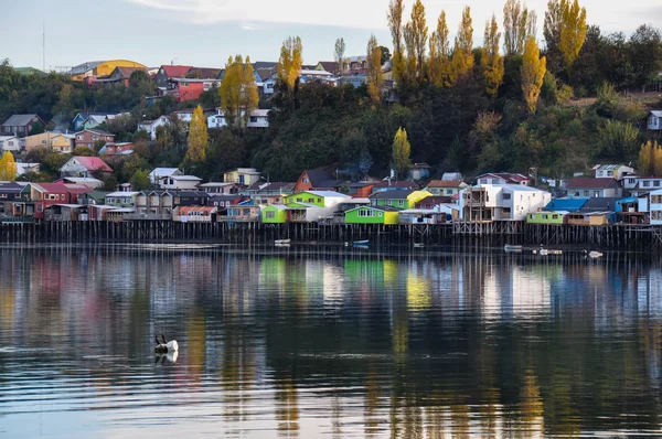 Tranquility and reflections, Chiloe Island, Chile — Stock Photo, Image