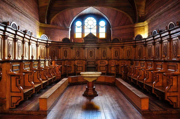 Gorgeous Colored and Wooden Churches, Chiloe Island, Chile — Stock Photo, Image