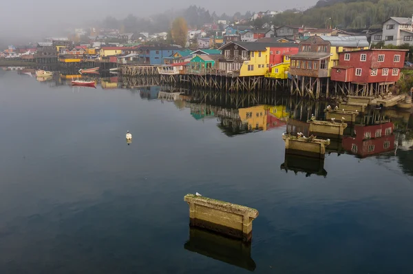 Tranquility and reflections, Chiloe Island, Chile — Stock Photo, Image