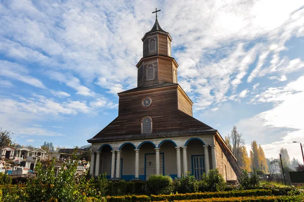 Gorgeous Colored and Wooden Churches, Chiloe Island, Chile — Stock Photo, Image