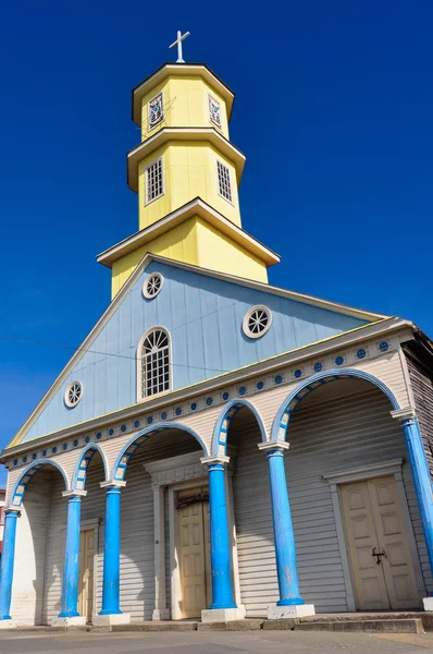 Gorgeous Colored and Wooden Churches, Chiloe Island, Chile — Stock Photo, Image