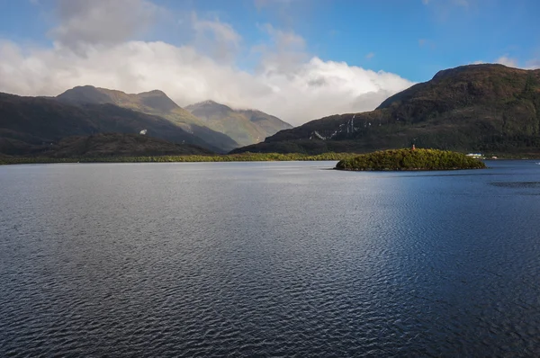 Přes fjordy v jižním chile — Stock fotografie