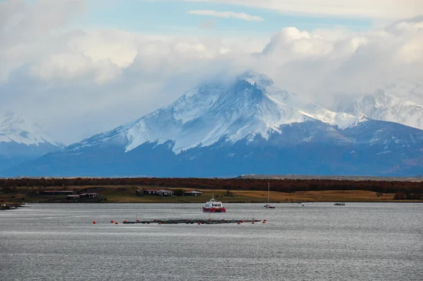 Przybywających w puerto natales, południowym chile — Zdjęcie stockowe