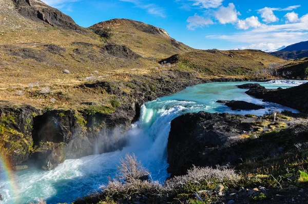 Cascades en Parque Nacional Torres del Paine, le Chili — Photo