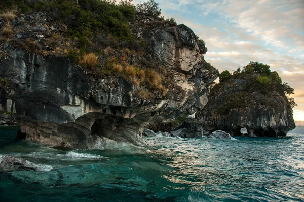 Marmol katedrála skalní útvar, carretera austral, highway 7, c — Stock fotografie