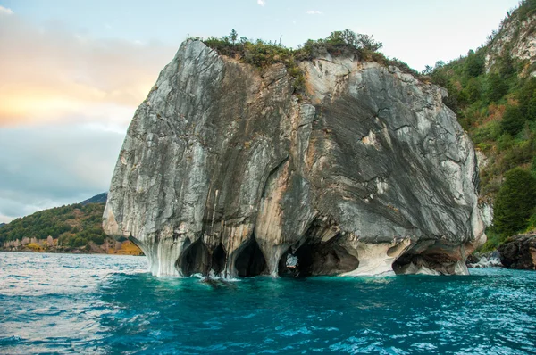 Marmol katedrála skalní útvar, carretera austral, highway 7, c — Stock fotografie