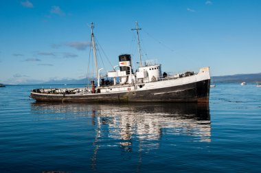 tierra del fuego, Güney Arjantin eski bir tekne