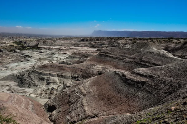 Ischigualasto skalní útvary ve valle de la luna, argentina — Stock fotografie