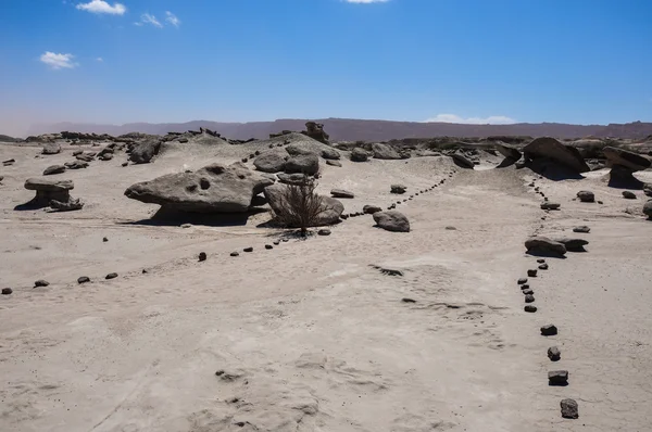 Ischigualasto 岩层在 valle de la luna、 阿根廷 — 图库照片