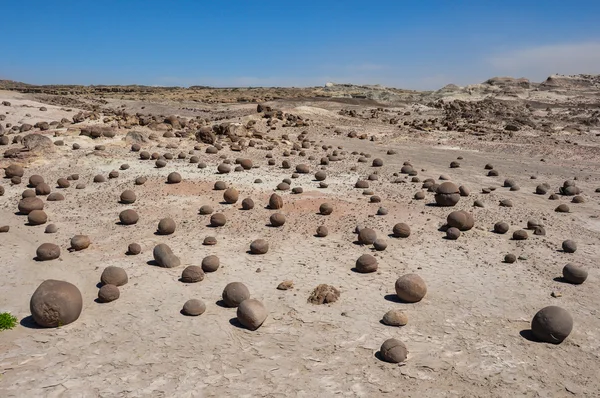 Ischigualastobekken rotsformaties in de valle de la luna, Argentinië — Stockfoto