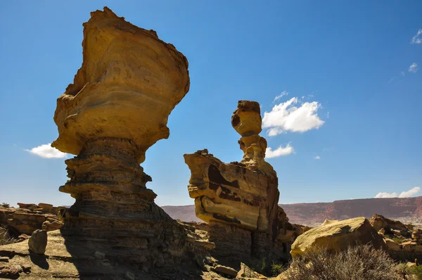 Ischigualasto rock formations in Valle de la Luna, Argentina — Stock Photo, Image