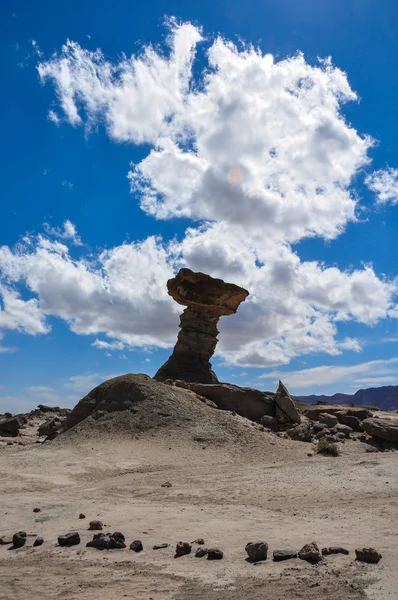 Ischigualastobekken rotsformaties in de valle de la luna, Argentinië — Stockfoto