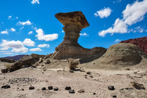 Ischigualasto rock formations in Valle de la Luna, Argentina — Stock Photo, Image