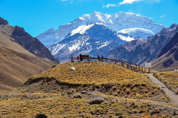 Aconcagua nationalparkens landskap mellan chile och Argentina — Stockfoto