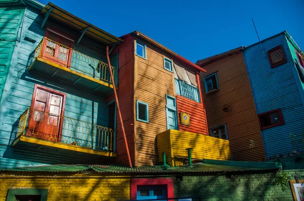 La Boca casas coloridas barrio, Buenos Aires, Argentina —  Fotos de Stock