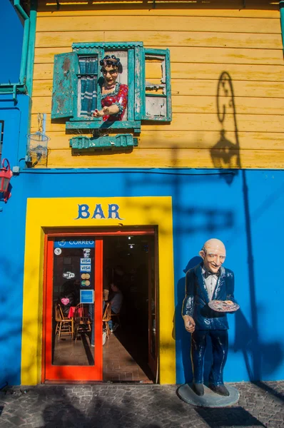 La boca kleurrijke huizen wijk, buenos aires, Argentinië — Stockfoto