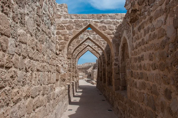Qal'At Al-Bahrain Fort, ön Bahrain Royaltyfria Stockbilder