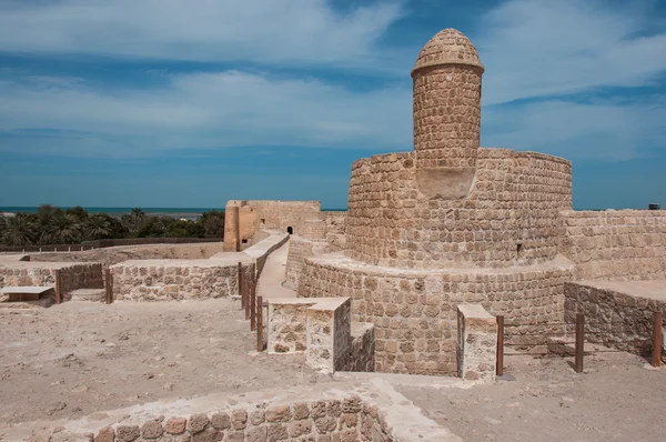 Qal'At Al-Bahrain Fort, ön Bahrain Stockbild