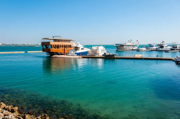 Σκάφη αγκυροβολημένα στο Μπαχρέιν στον Περσικό Κόλπο — Φωτογραφία Αρχείου