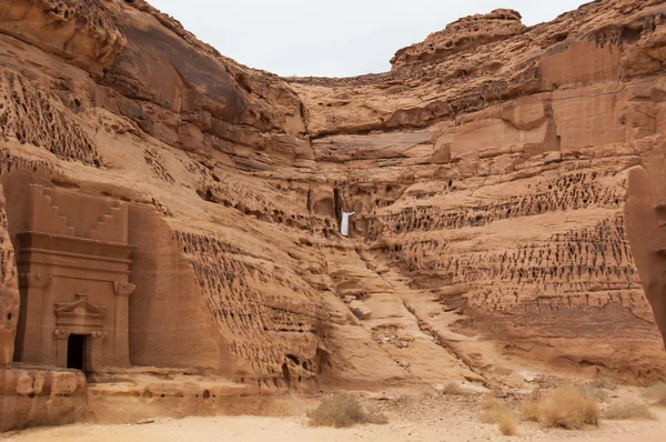 Rethymnon graven in Madaîn Saleh archeologische vindplaats, Saudi-Arabië — Stockfoto