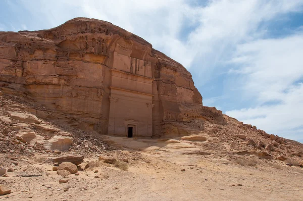Tomba nabatea nel sito archeologico di Madaîn Saleh, Arabia Saudita — Foto Stock