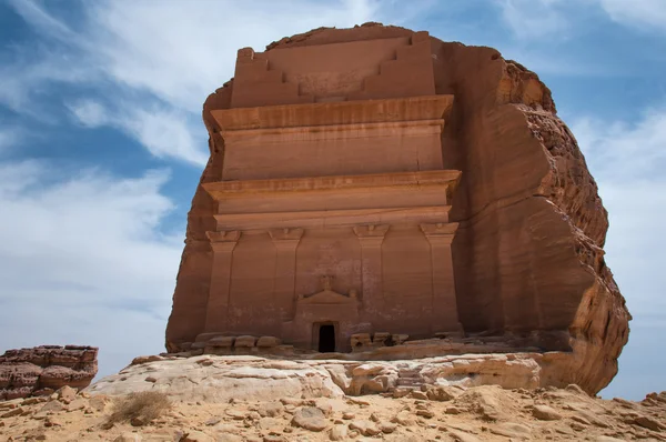 Nabatean tomb in Madaîn Saleh archeological site, Saudi Arabia — Stock Photo, Image