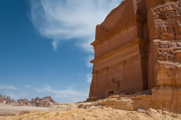 Mormântul nabatean din situl arheologic Madain Saleh, Arabia Saudită — Fotografie, imagine de stoc