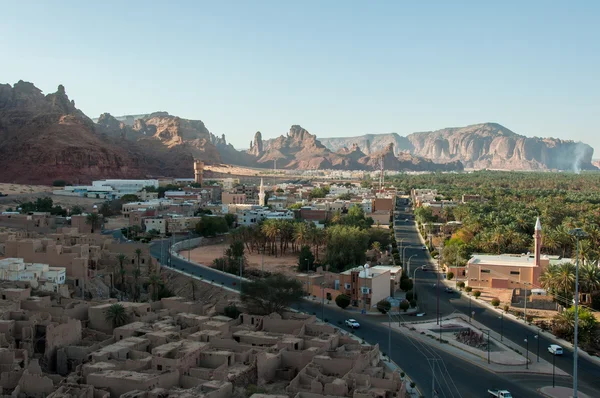 Mit Blick auf die Stadt al ula, saudi arabia — Stockfoto