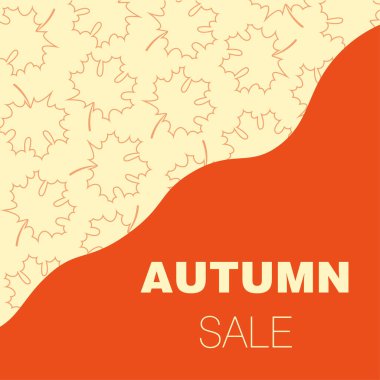 Sonbahar indirimi afişi. Vektör illüstrasyonu  