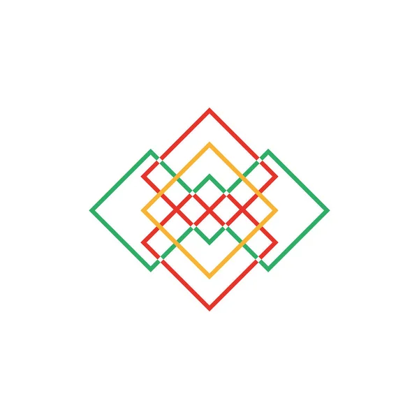Forma Geométrica Abstrata Design Logotipo Cor Ilustração Vetorial — Vetor de Stock