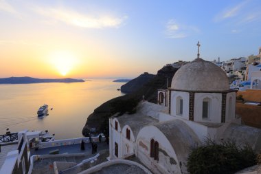 Santorini günbatımı, Yunanistan