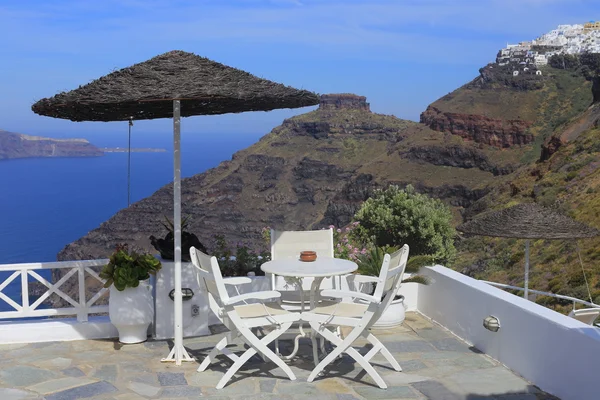 Romantic spot in Santorini island , Greece — Stock Photo, Image