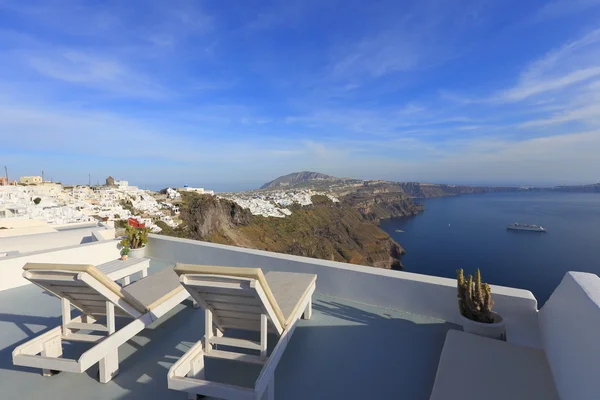 Romantic spot in Santorini island , Greece — Stock Photo, Image