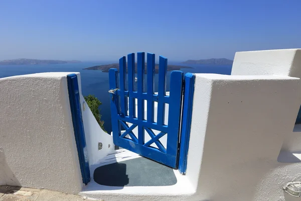 Greek door on Santorini, Greece — Stock Photo, Image