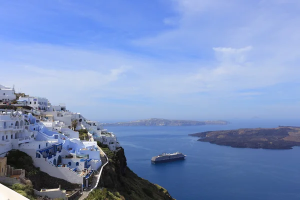 Relaxe na ilha de Santorini, Grécia Fotos De Bancos De Imagens Sem Royalties