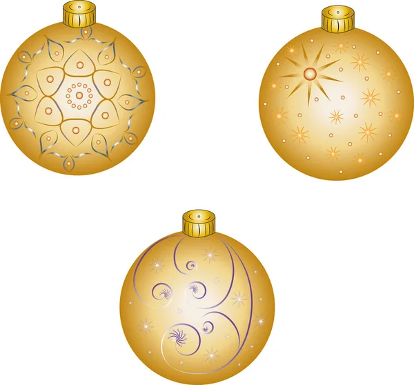 Boule Sapin Noël — Image vectorielle