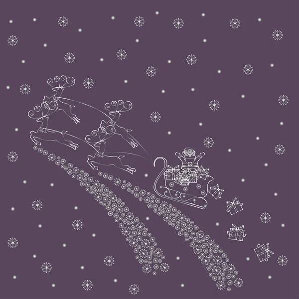 Motif Sans Couture Violet Noël — Image vectorielle