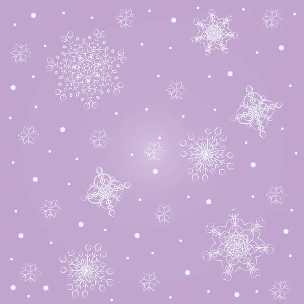 Patrón Copo Nieve Sin Costura Navidad — Archivo Imágenes Vectoriales