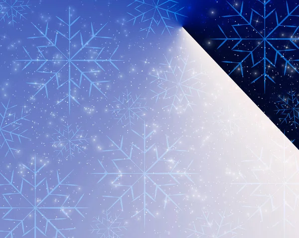 クリスマス明るい雪の結晶の背景 — ストック写真