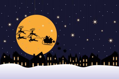 Şehrin üzerinde Noel gecesi