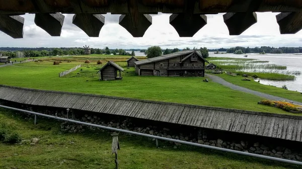 View Courtyard Kizhi Island Russia — 스톡 사진