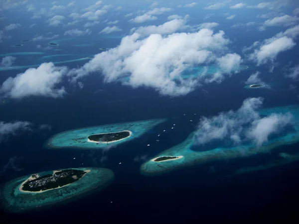 Altura Vie Panorâmica Das Ilhas Maldivas — Fotografia de Stock