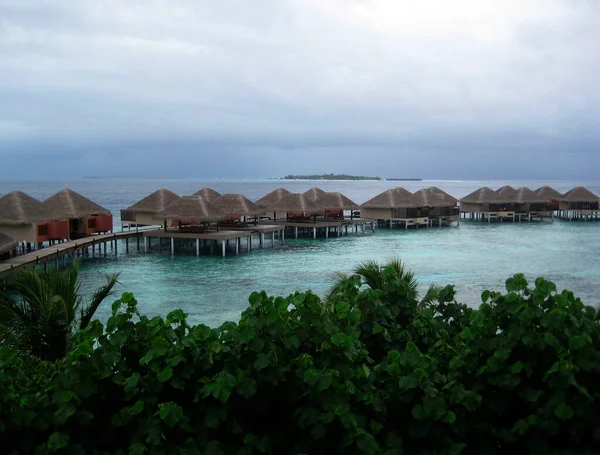 Vista Lagoa Ilha Das Maldivas — Fotografia de Stock