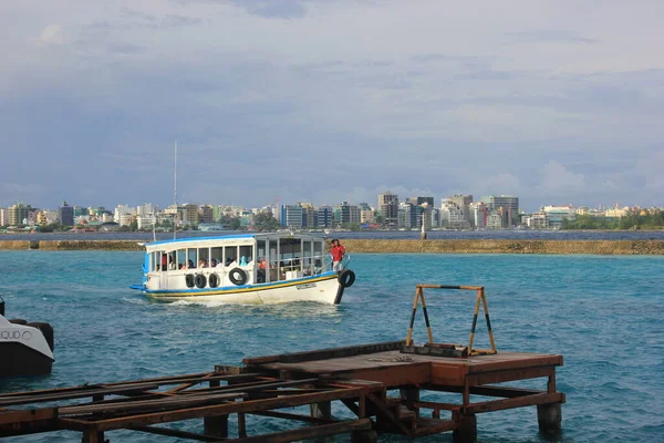 Molo Dell Isola Delle Maldive — Foto Stock