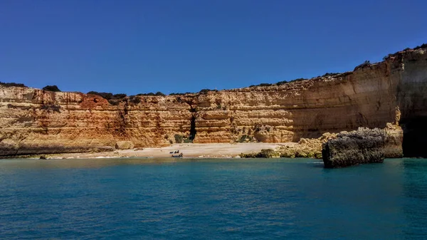 Utsikt Över Stranden Albufeira Portugal — Stockfoto