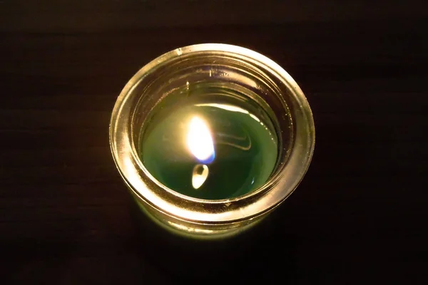 Brennende Kerze Abend — Stockfoto