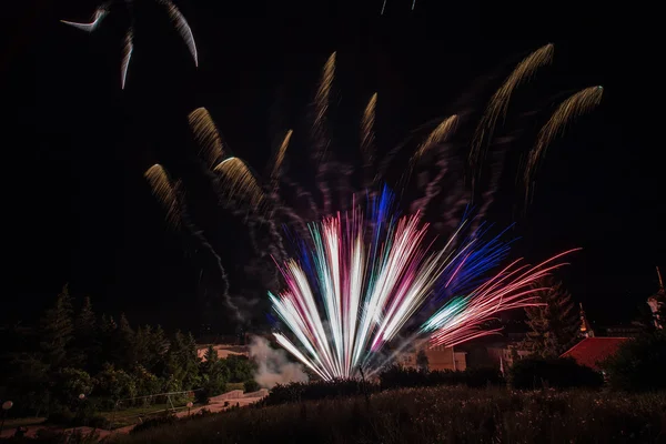 Primo piano dei fuochi d'artificio — Foto Stock