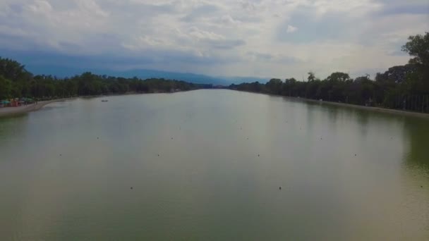 Rowing channel in Plovdiv — Stock Video