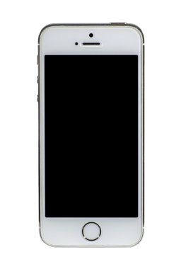 Kullanılan Iphone üzerinde beyaz izole 5s